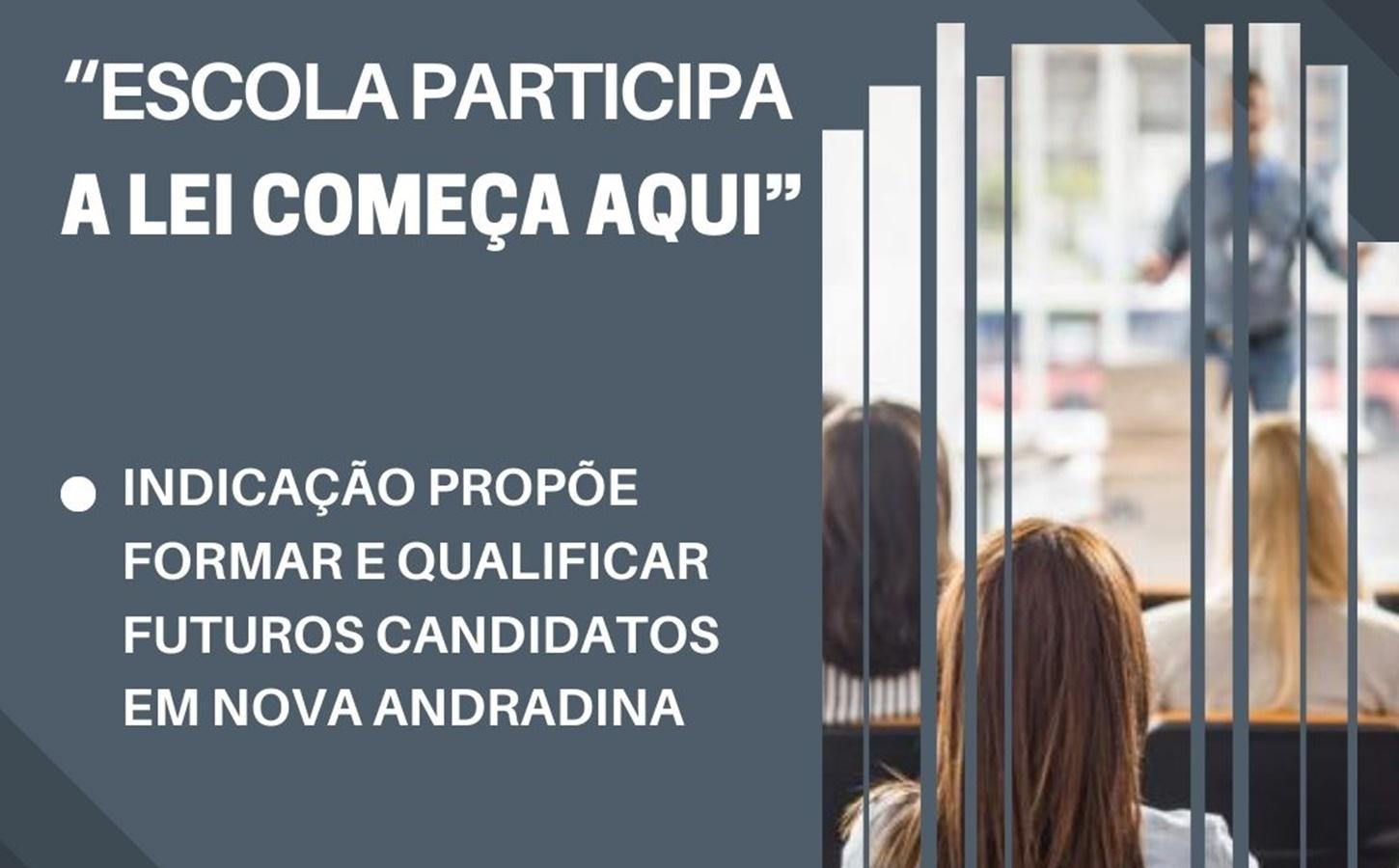 Indicação propõe programa para formar e qualificar futuros candidatos em Nova Andradina
