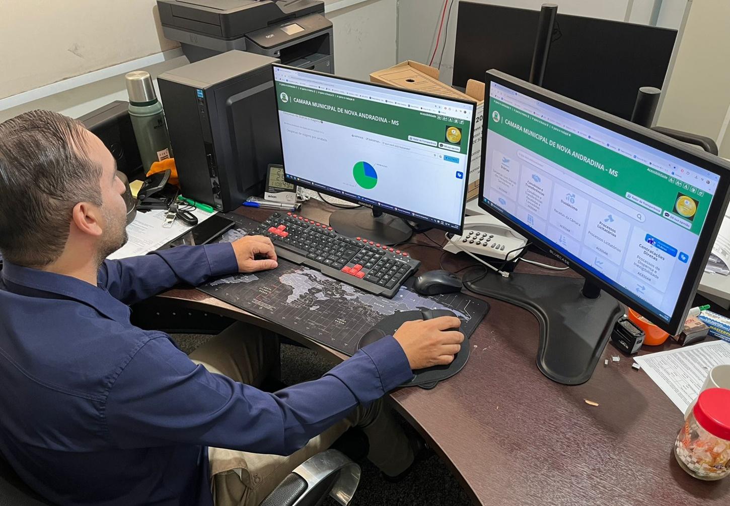 Câmara de Nova Andradina alcança índice de 94,84% e conquista Selo Ouro em transparência