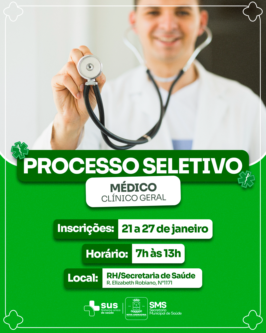 Saúde de Nova Andradina abre seleção para reforçar atendimento médico no CAPS