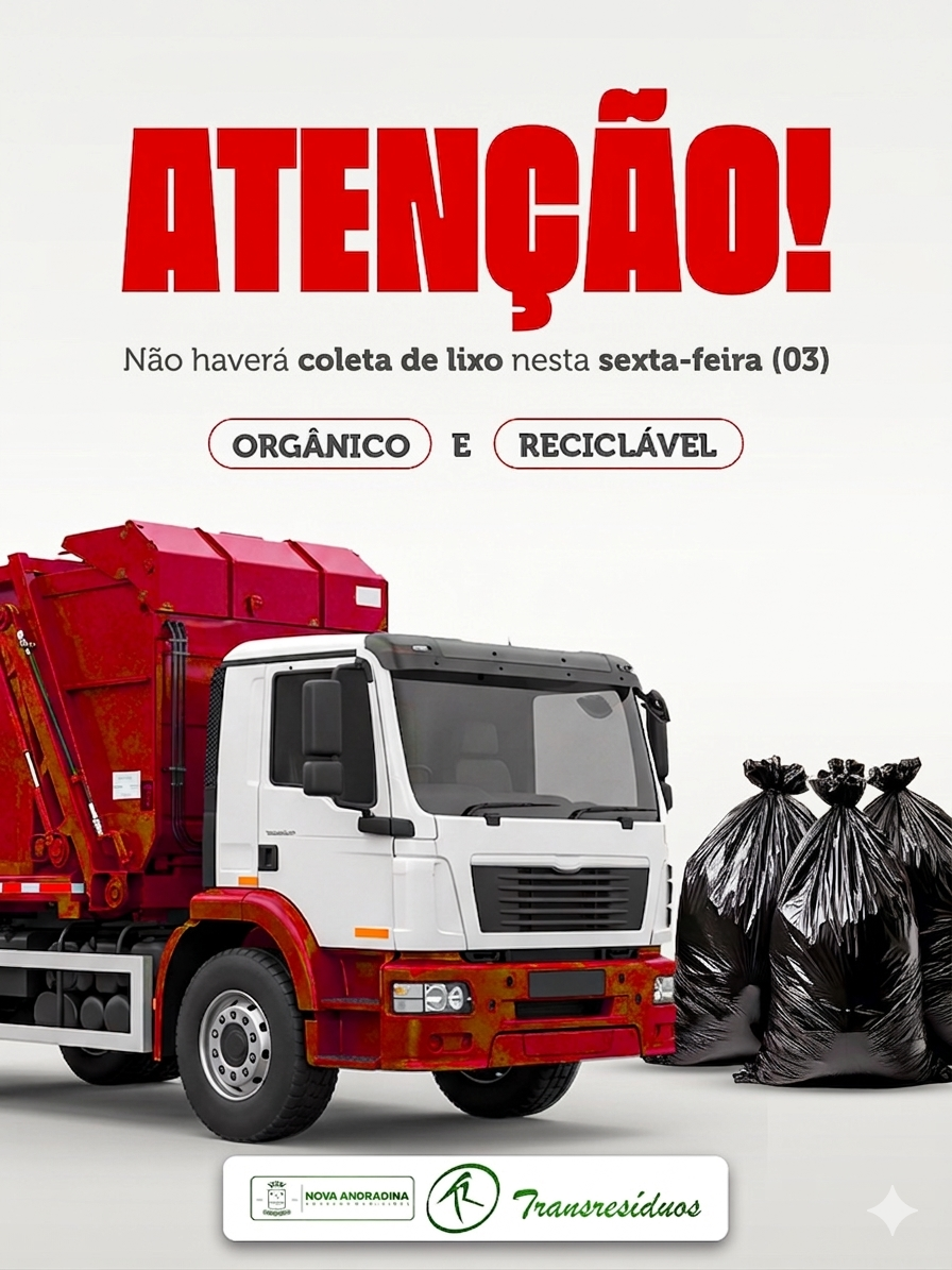 Coleta de lixo será suspensa na Sexta-feira Santa em Nova Andradina