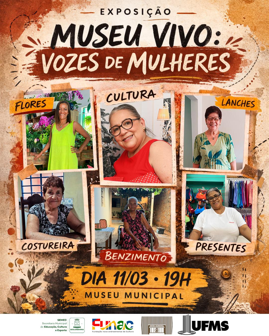 Exposição “Vozes de Mulheres” revela histórias que ajudaram a construir Nova Andradina