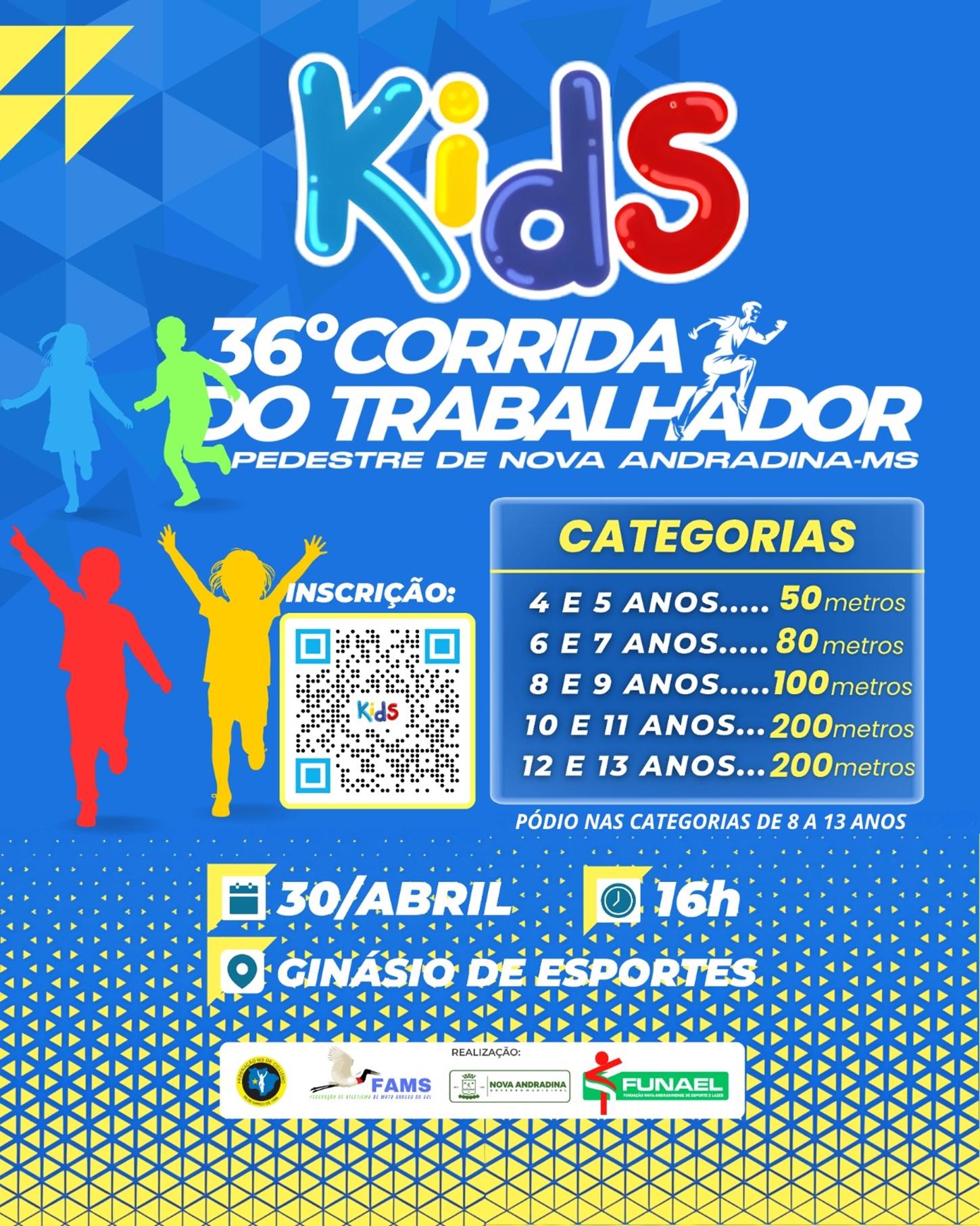 Corrida Kids destaca nova geração no aniversário de Nova Andradina