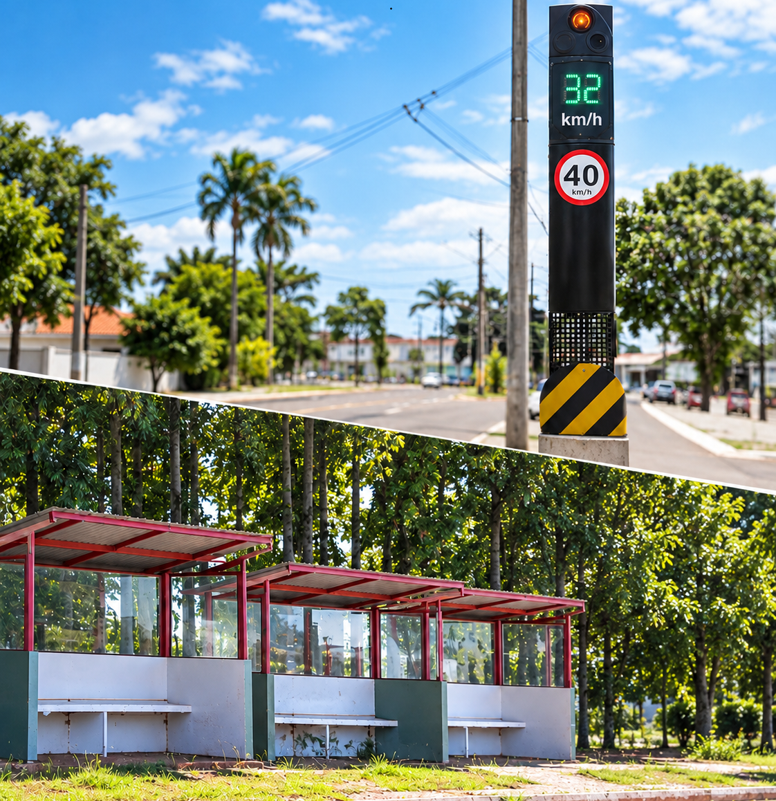 Propostas miram mais segurança no trânsito e conforto para quem espera ônibus em Nova Andradina