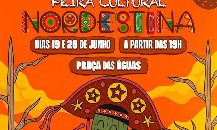 Feira Cultural Nordestina leva música, forró e comidas típicas à Praça das Águas