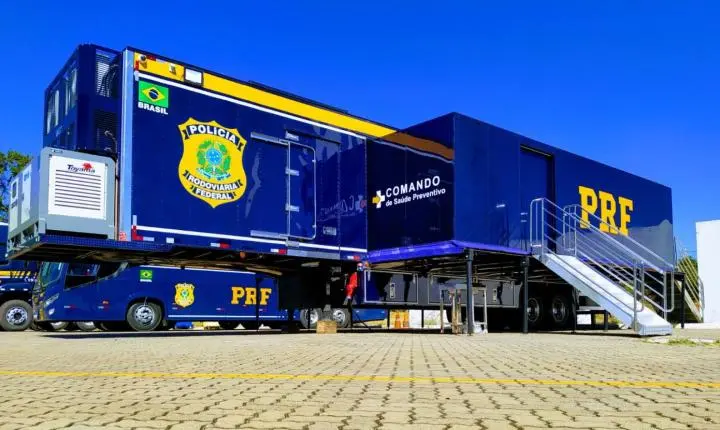 Nova Andradina recebe Carreta do Comando de Saúde Preventivo da PRF