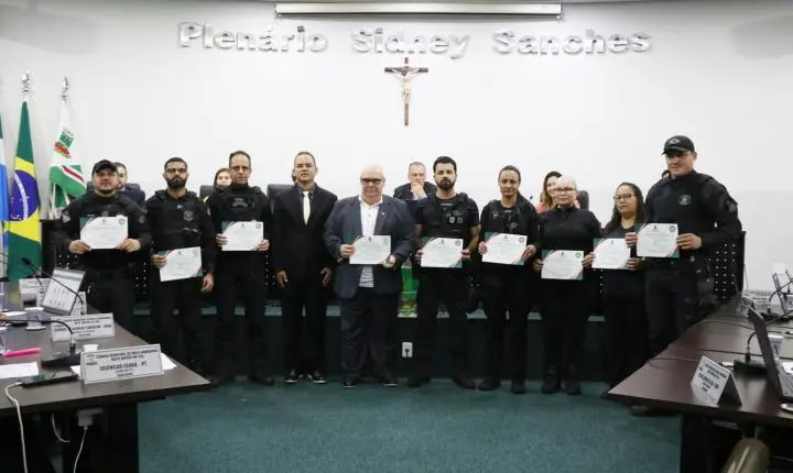 Policiais penais são homenageados pela Câmara pelos 12 anos de atuação em Nova Andradina