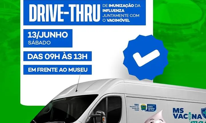 Sábado tem Drive-thru de vacinação contra a Influenza em Nova Andradina